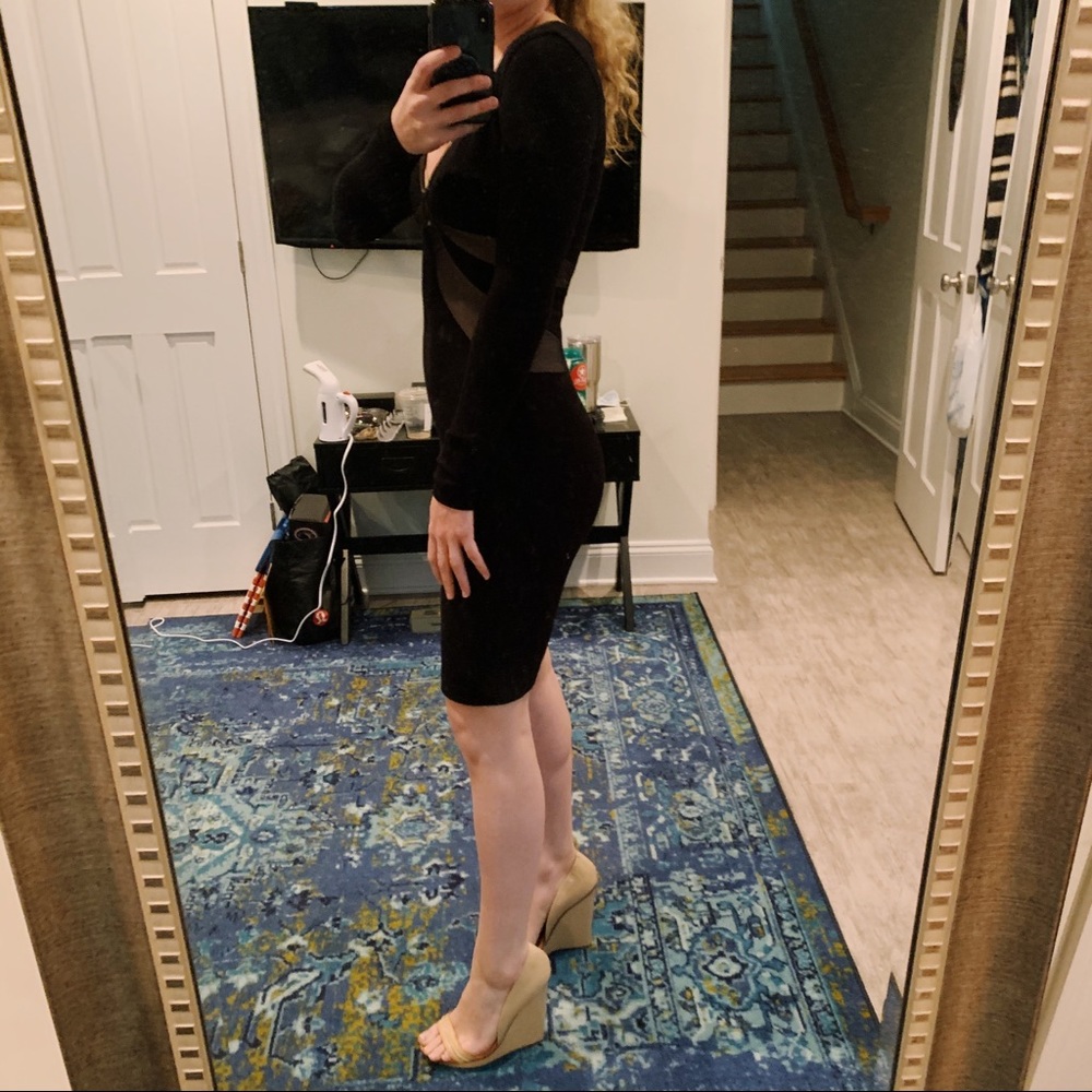 BCBGMaxAzria black form fitting dress - Picture 3 of 7